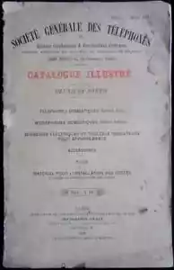 1891 ANTIQUE CATALOG Societe Generale des Telephones PARIS FRANCE SECOND PART - Foto 1 di 5