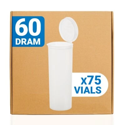 Loud Lock Pop Top Dram Vials - Food Storage Containers - 60 Dram - 75ct - Clear - Image 1 of 4