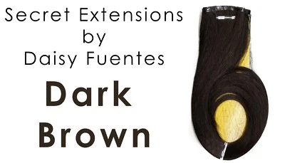 Daisy Fuentes Secret Extension Hair Piece Accessory Dark Brown Head Band Attach - Image 1 of 4