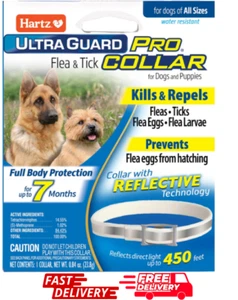 Hartz UltraGuard Pro Reflective Flea and Tick Collar for Dogs and Puppies-7Month
