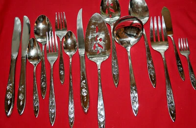 Talheres de aço inoxidável Oneida Community MY ROSE EXCELENTE ESTADO USADO *ESCOLHA* Betty Crocker  - Imagem 1 de 4