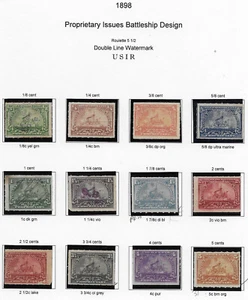 US Scott RB20-31, Battleship Revenue, Proprietary, M & U, OG/NG, DLWM, F/VF - Foto 1 di 1