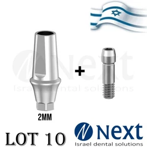 Set x 10 gerade Abutment Hiossen normale konische Replik Schraube 2 mm - Bild 1 von 3