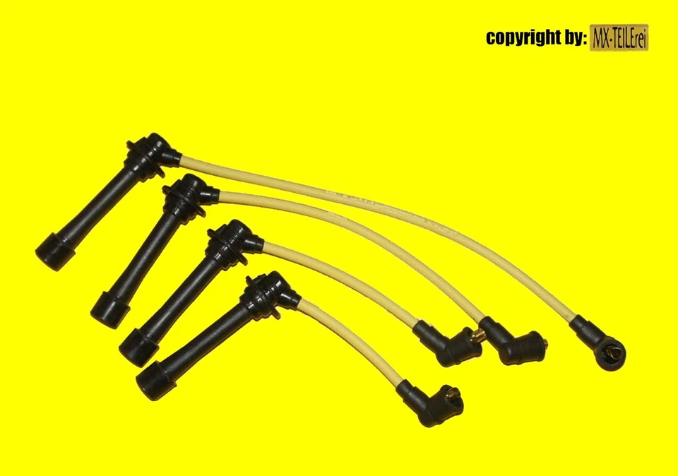 MAZDA MX-5 Cavo Accensione Silicone - Kit Cavi Accensione 8mm Giallo (1989-2005) NUOVO - Immagine 1 di 1