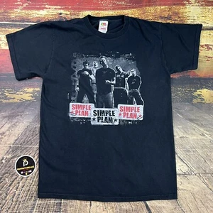 Vtg Simple Plan Concert T Shirt Mens Medium Y2K Emo Punk Band 2004 NFG Strokes - Picture 1 of 10