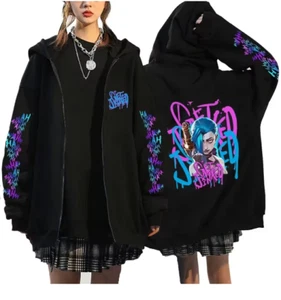 New Arcane-Jinx Hoodie Anime Figure Graphic Hoodie For Fans Double Sided S-5XL - Picture 1 of 11