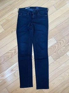 AG Adriano Goldschmied The Stilt Pants Cigarette Leg Dark Navy Women’s Sz 24R - Picture 1 of 12