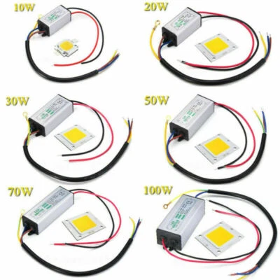 LED COB Chip 10W-100W 12V 36V Driver Kaltweiß/Warm Netzteil Treiber Trafo IP65 - Bild 1 von 4