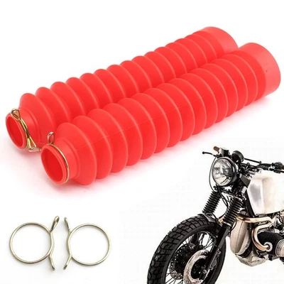 2X Horquilla delantera de goma universal cubierta antipolvo botas amortiguador protector caimanes Foto 1 de 4