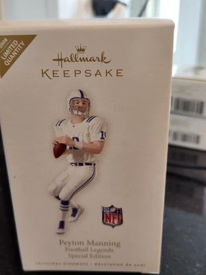 Peyton Manning 2008 Edición Limitada Sello Recuerdo Ornamento Leyendas del Fútbol Foto 1 de 4