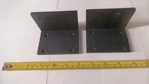 2 pcs Anodized Aluminum L brackets 2-1/2 x 2-1/2 legs x 3-1/2 wide x 1/4" thick - Picture 1 of 4