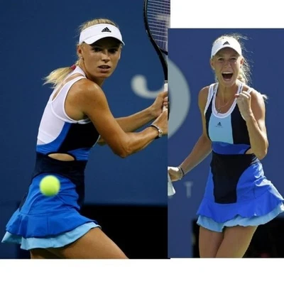 NWT Adidas Stella McCartney Tennis Dress skirt S Small 36 blue white - Image 1 of 4