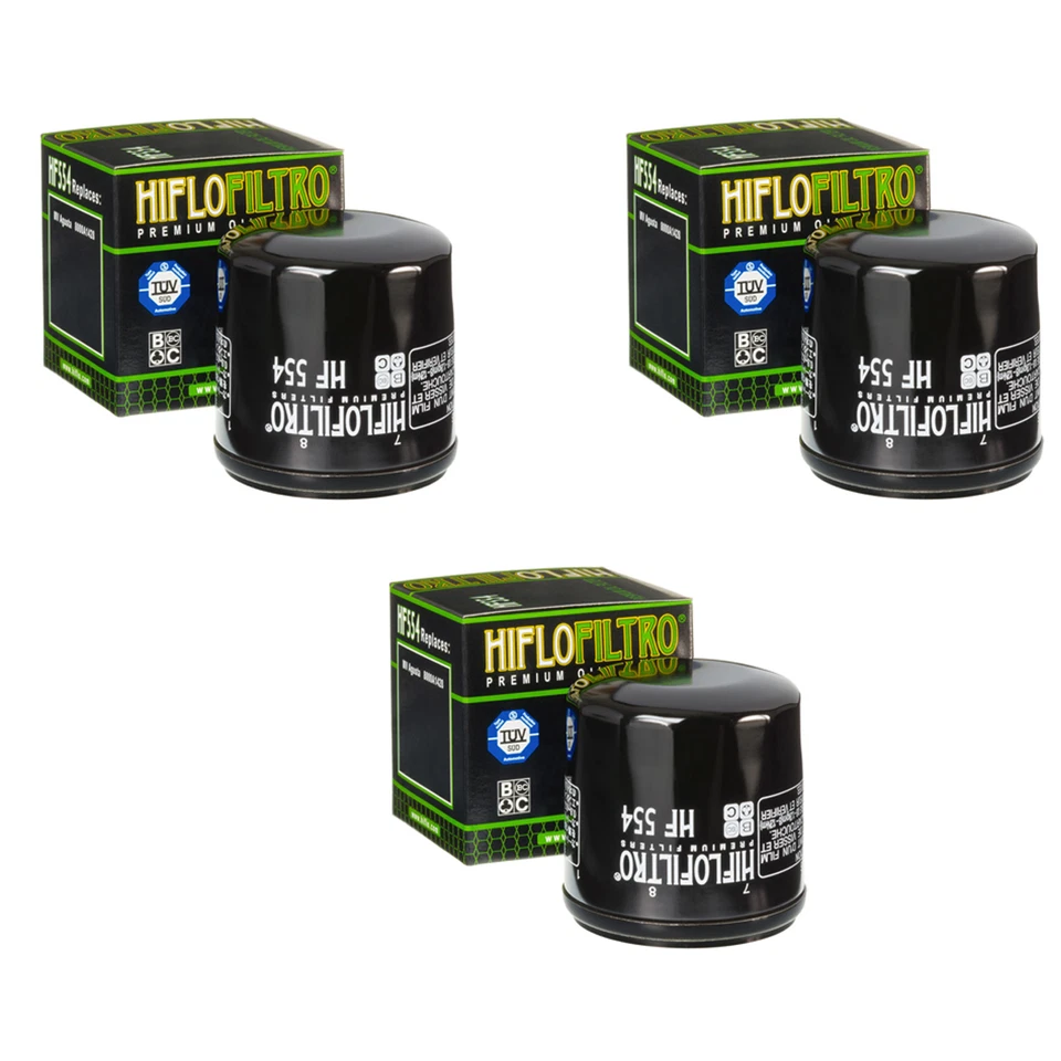 Hiflofiltro HF554 Oil Filter 3 Pack MV Agusta F4 1000, Brutale 910 R - Image 1 of 2