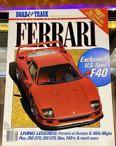 Road & Track 1990 Ferrari Special! Fold Out GTO Cutaways! F40 Issue RACING F1 - Picture 1 of 5