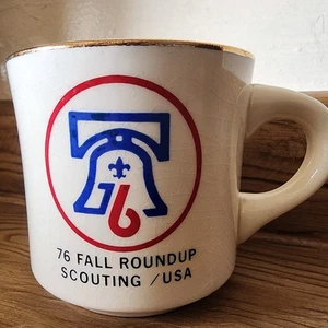 Taza de cerámica de colección 76 Boy Scouts Of America BSA 1976 otoño Roundup Scouting LEER - Imagen 1 de 9