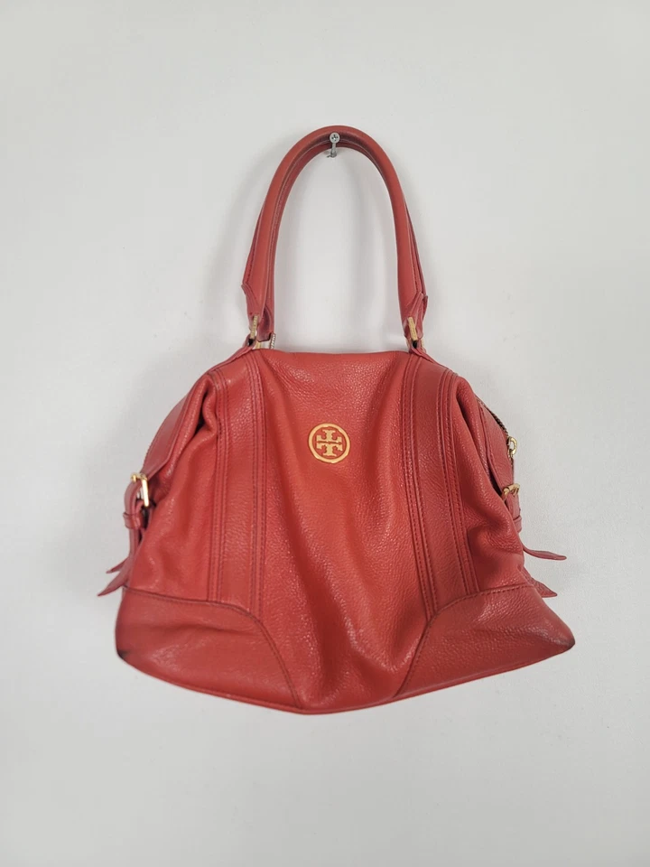 Сумка через плечо женская с логотипом TORY BURCH Hobo ручная сумка оранжевая с подлинной пряжкой - Изображение 1 из 4