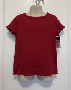 Pack de 2 camisetas de terciopelo rojo para niñas talla S (6/7)- clase de arte - Imagen 1 de 7