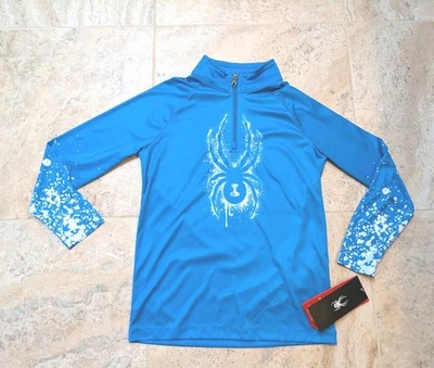 NUEVO CON ETIQUETAS: Spyder - Cuello en T con cremallera 1/4 ilimitado para niños. Ideal para esquiar. Talla M (10 a 12) Foto 1 de 3