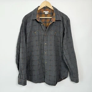 Carbon 2 Cobalt Emberglow Shirt Mens Size L Textured Double Cloth Windowpane - Bild 1 von 7