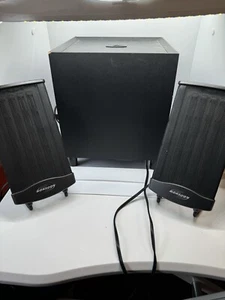 Monsoon MM-700 Flat Panel Speaker System w/Subwoofer 2 Speakers Tested Works - Picture 1 of 13