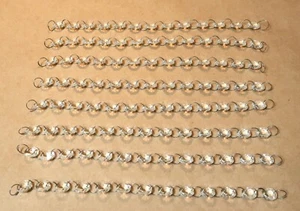 VINTAGE CRYSTAL CHAIN CHANDELIER BEAD STRANDS 25 cm x 8 - Picture 1 of 5