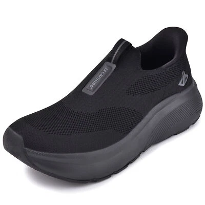 Mens Slip in Free Hands Shoes Wide Toe Cushioned Thick Zero Drop Athletic Shoes - Image 1 of 4
