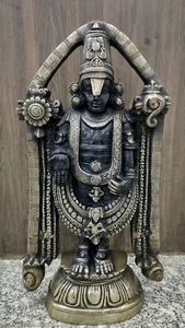 Statua in ottone Whitewhale Lord Tirupati Balaji/Sri Venkateswara decorazione casa - Foto 1 di 4
