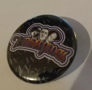 Three Stooges Classic TV Comedy Larry, Curly, Moe, 1.5" Button / Pin New - Picture 1 of 1