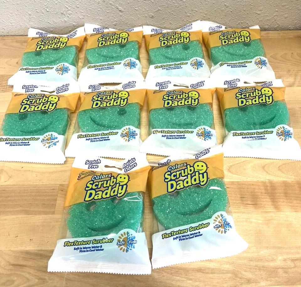 New Lot 10 Count Scrub Daddy Flex Texture Scrubber Sponge Soft & Firm Colors NIP - Image 1 of 1