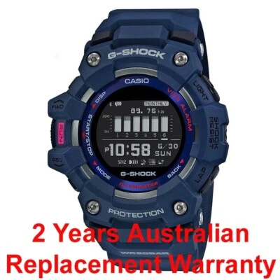 CASIO G-SHOCK G-SQUAD BLUETOOTH MOBILE LINK WATCH GBD-100-2 BLUE 2-YEAR WARRANTY - image 1 of 4