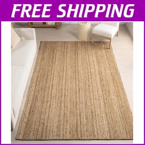 Durable 4x6 Jute Area Rug - Timeless Farmhouse Style for Cozy Living Spaces - Picture 1 of 11