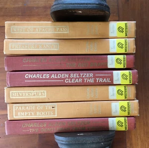 Lot 7 Charles Alden Seltzer Westerns 1970s Reprints Silverspurs Red Brand Apache - Picture 1 of 8