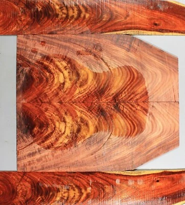 5A Ukulele TOP Acoustic BACKS SIDES SET Craft Rosewood/Blood Wingceltis Hardwood - Image 1 of 4