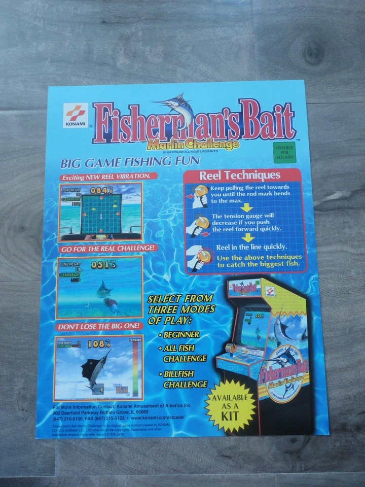Fisherman's Bait by Konami Video Arcade Flyer - Image 1 of 1
