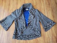 Meghan  Los Angeles Blazer Size Small S Embroidery Jacket Blue