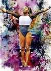Carte d'impression d'art Simone Biles Gymnastics LSU Tigers 4/5 ACEO par Marci