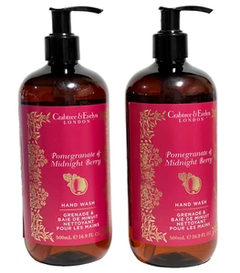 Crabtree & Evelyn Pomegranate & Midnight Berry Hydrating Hand Wash 16.9 oz TWO - Picture 1 of 6