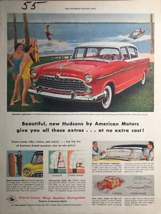 1955 Vintage Hudson Ad - Beautiful, new Hudsons by American Motors give you all - Picture 1 of 2