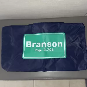 BRANSON Pop. 3,706 Duffle Bag Travel / Overnight Bag Branson, Mo. Souvenir New - Picture 1 of 7