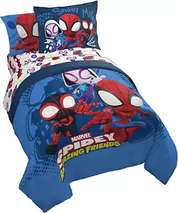 Marvel Spidey and His Amazing Friends Team Spidey 7 Piece Full Size Bedding Set - Picture 1 of 8