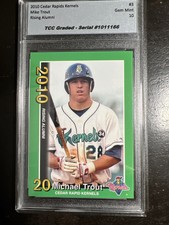 2010 Cedar Rapids Kernels Mike Trout #3 TCC Graded Gem Mint 10