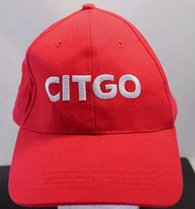 Citgo Oil Gas Company Baseball Cap Hat Red With Adjustable Strap Back Logo - Picture 1 of 5