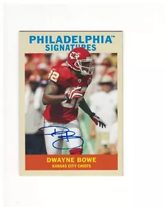 2009 Upper Deck Philadelphia Signatures Dwayne Bowe #PS-BO On Card Autograph - Picture 1 of 2