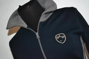 34488 G-Raw Athletic Jacket Full Zip Black Gray Polyester Size Medium Womens - Picture 1 of 9