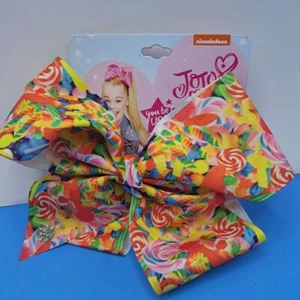 Nickelodeon JoJo Siwa Candy Swirl Hair Bow Large Rainbow Lollipop Girl Accessory - Picture 1 of 4
