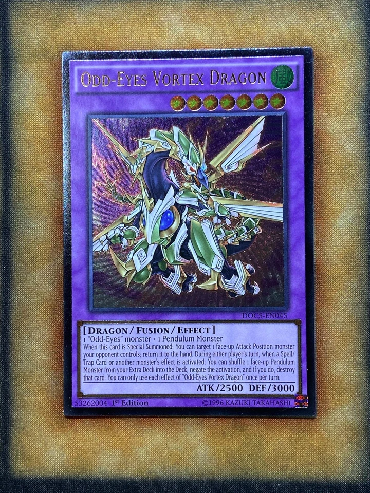 Yugioh Odd-Eyes Vortex Dragon DOCS-EN045 Ultimate Rare 1st Ed LP - Image 1 of 1
