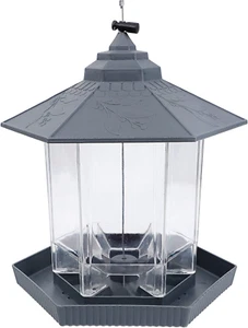 Wild Bird Feeder, Outdoor Hanging for Garden Yard Decoration, Panorama Gazebo Bi - Picture 1 of 8