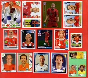 CALCIATORI PANINI - ARJEN ROBBEN - 14 different stickers - new with back - Imagen 1 de 6