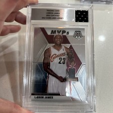 Lebron James Beckett Slab 2002 Certified AAU Game-Used Jersey Swatch Mosaic