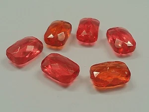 Transparent Rectangle Acrylic Beads - Qty 20, Fire Brick red, 18x12x10mm - Picture 1 of 1
